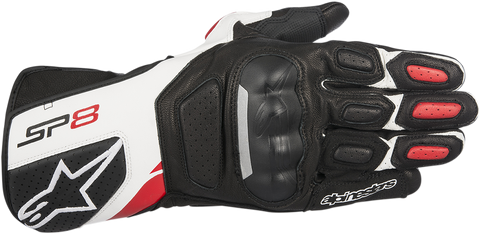 ALPINESTARS SP-8 V2 Gloves - Black/White/Red - 3XL 3558317-123-3X