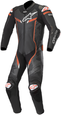 ALPINESTARS GP Pro v2 1-Piece Suit - Black/Charcoal/Red - US 46 / EU 56 3155019-994-56