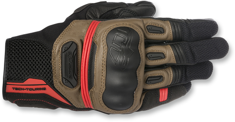 ALPINESTARS Highlands Gloves - Black/Brown/Red - Large 3566617-1813-L