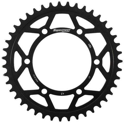 Rear Edge Sprocket Steel 43t 520 Blk Hon/Kaw/Suz/Yam