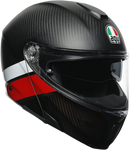 AGV SportModular Helmet - Layer - Carbon/Red/White - Large 211201O2IY01214