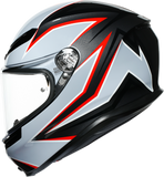AGV K6 Helmet - Flash - Black/Gray/Red - ML 216301O2MY01008
