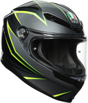 AGV K6 Helmet - Flash - Gray/Black/Lime - ML 216301O2MY01108