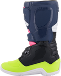 ALPINESTARS Tech 3S Boots - Black/Blue/Pink/White/Yellow - US 2 2014018-1176-2