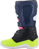 ALPINESTARS Tech 3S Boots - Black/Blue/Pink/White/Yellow - US 2 2014018-1176-2
