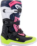 ALPINESTARS Tech 3S Boots - Black/Blue/Pink/White/Yellow - US 3 2014018-1176-3