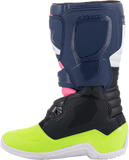 ALPINESTARS Tech 3S Boots - Black/Blue/Pink/White/Yellow - US 3 2014018-1176-3