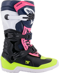 ALPINESTARS Tech 3S Boots - Black/Blue/Pink/White/Yellow - US 6 2014018-1176-6