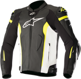 ALPINESTARS Missile Leather Jacket - Black/White/Yellow - US 42 / EU 52 3100118-1260-52