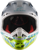 ALPINESTARS Supertech M8 Helmet - Anaheim 20 - White/Yellow/Turquoise - 2XL 8301920-2057-2X