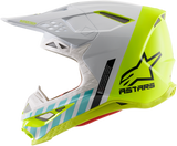 ALPINESTARS Supertech M8 Helmet - Anaheim 20 - White/Yellow/Turquoise - 2XL 8301920-2057-2X