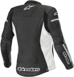 ALPINESTARS Stella Kira Leather Jacket - Black/White/Teal - US 8 / EU 44 3112019-1271-44