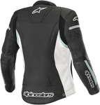 ALPINESTARS Stella Kira Leather Jacket - Black/White/Teal - US 10 / EU 46 3112019-1271-46