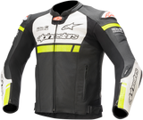 ALPINESTARS Missile Ignition Airflow Leather Jacket - Black/White/Yellow - US 48 / EU 58 3100220-125-58