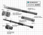 LEGEND SUSPENSION AXEO+2 (+2" Raised) Fork Cartridge - Black - 49 mm 0414-0599