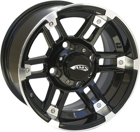 AMS Wheel - Front/Rear - Machined Black - 12x7 - 4/110 - 5+2 2709-031AB