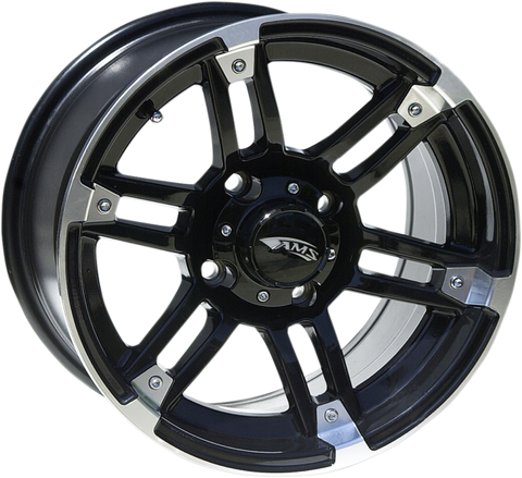 AMS Wheel - Front/Rear - Machined Black - 14x7 - 4/4 - 3+4 0230-0760