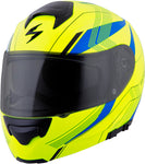 Exo Gt3000 Modular Helmet Sync Neon/Blue Lg