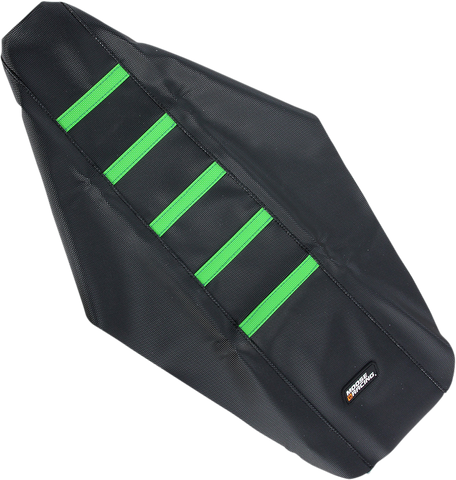 MOOSE RACING Ribbed Seat Cover - Black Cover/Green Ribs - Kawasaki KX12503-334RT