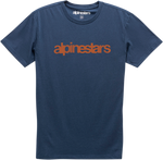 ALPINESTARS Heritage Word T-Shirt - Navy/Red - XL 1210730067030XL