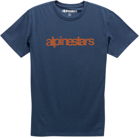ALPINESTARS Heritage Word T-Shirt - Navy/Red - Medium 1210730067030M