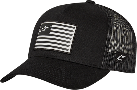 ALPINESTARS Flag Hat - Snapback - Black/Black - One Size 1211810131010OS