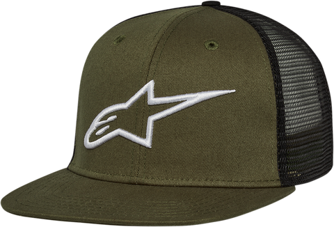 ALPINESTARS Corporate Trucker Hat - Military/Black - One Size 1025810036910OS