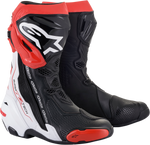 ALPINESTARS Supertech Boots - Black/White/Red - US 9.5 / EU 44 2220021-123-44