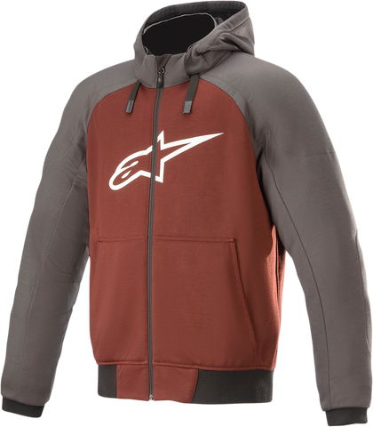 ALPINESTARS Chrome Hoodie - Gray/Burnt Orange - 2XL 4200918-9134-2X