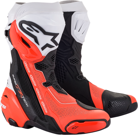 ALPINESTARS Supertech V Boots - Black/Orange/White - US 12.5 / EU 48 2220121-124-48