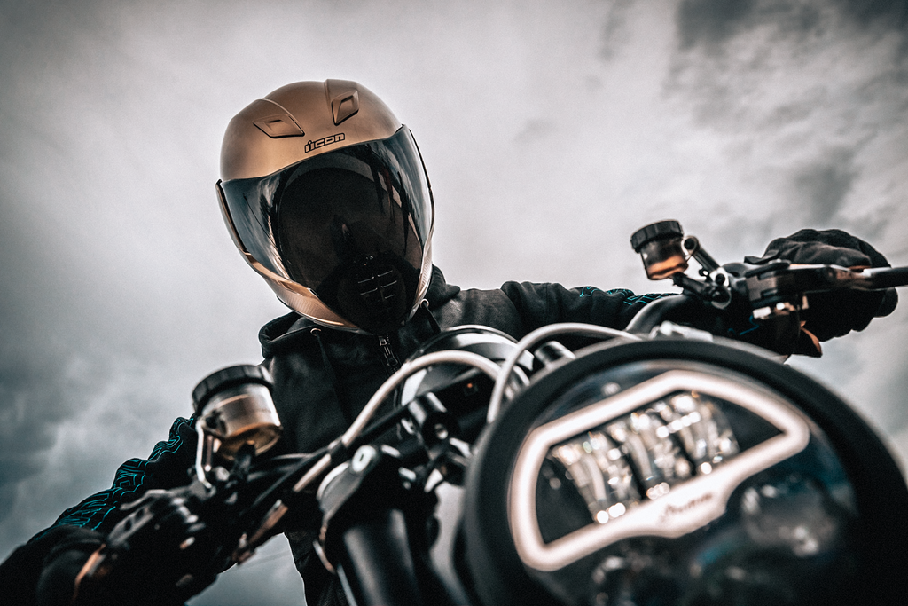 icon airflite helmet gold ICON Airflite™ Helmet - Jewel - MIPS® - Gold