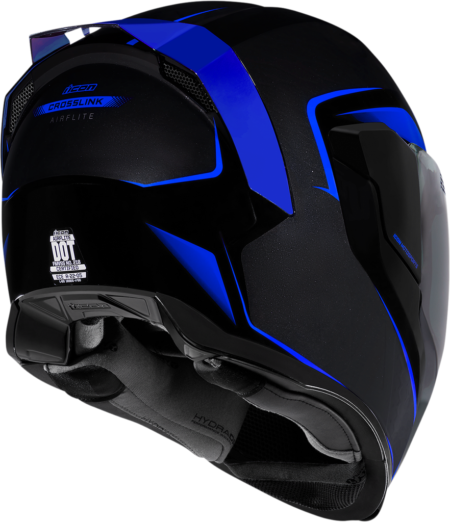 icon airflite helmet bluetooth ICON Airflite™ Helmet - Crosslink - Blue