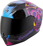 Exo R420 Full Face Helmet Sugarskull Black/Pink Xl