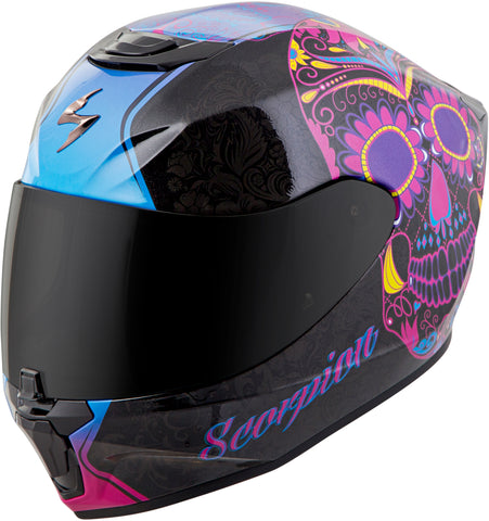 Exo R420 Full Face Helmet Sugarskull Black/Pink Xl