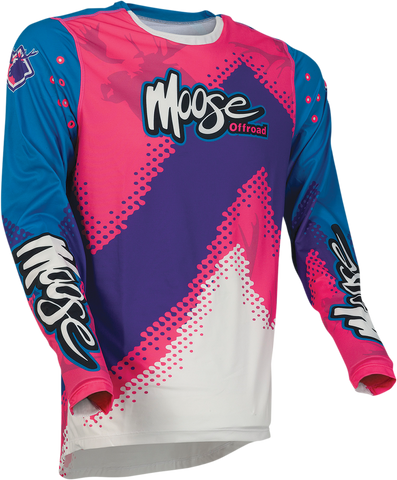 MOOSE RACING Agroid Jersey - Pink/Blue/Purple - Medium 2910-6381