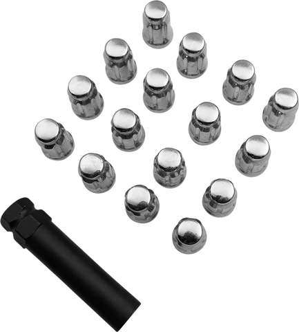MOOSE UTILITY Lug Nut - Splined - 12 mm x 1.50 - Chrome - 16 Pack SPMO3807L4