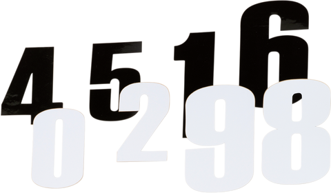 MOOSE RACING Race Number 3 - White - 4.5" 80003