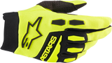 ALPINESTARS Full Bore Gloves - Yellow/Black - Small 3563622-551-S