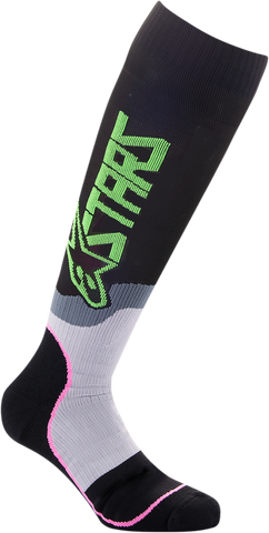 ALPINESTARS MX Plus 2 Socks - Black/Green/Pink - Medium 4701920-1669-M
