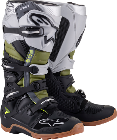 ALPINESTARS Tech 7 Boots - Black/Silver/Green - US 7 2012114-1916-7