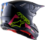 ALPINESTARS Supertech M8 Helmet - Echo - MIPS® - Black/Blue/Yellow/Pink - XL 8302621-1759-XL