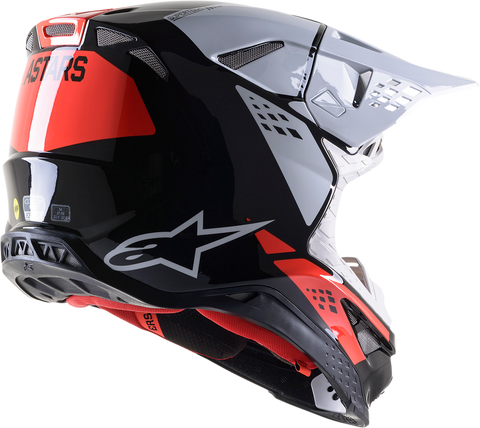 ALPINESTARS Supertech M8 Helmet - Factory - Black/White/Red - Small 8302922-1233-SM