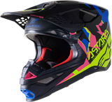 ALPINESTARS Supertech M8 Helmet - Echo - MIPS® - Black/Blue/Yellow/Pink - 2XL 8302621-1759-2X