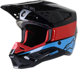 ALPINESTARS SM5 Helmet - Bond - Black/Red/Cyan - XL 8303522-1377-XL