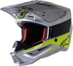 ALPINESTARS SM5 Helmet - Bond - Silver/Yellow/Green - 2XL 8303522-1956-2X