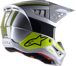 ALPINESTARS SM5 Helmet - Bond - Silver/Yellow/Green - 2XL 8303522-1956-2X