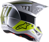 ALPINESTARS SM5 Helmet - Bond - Silver/Yellow/Green - 2XL 8303522-1956-2X