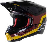 ALPINESTARS SM5 Helmet - Venture - Black/Bordeaux/Yellow/Glossy - XL 8305122-1358-XL