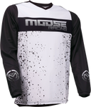 MOOSE RACING Qualifier Jersey - Black/White - 5XL 2910-6620