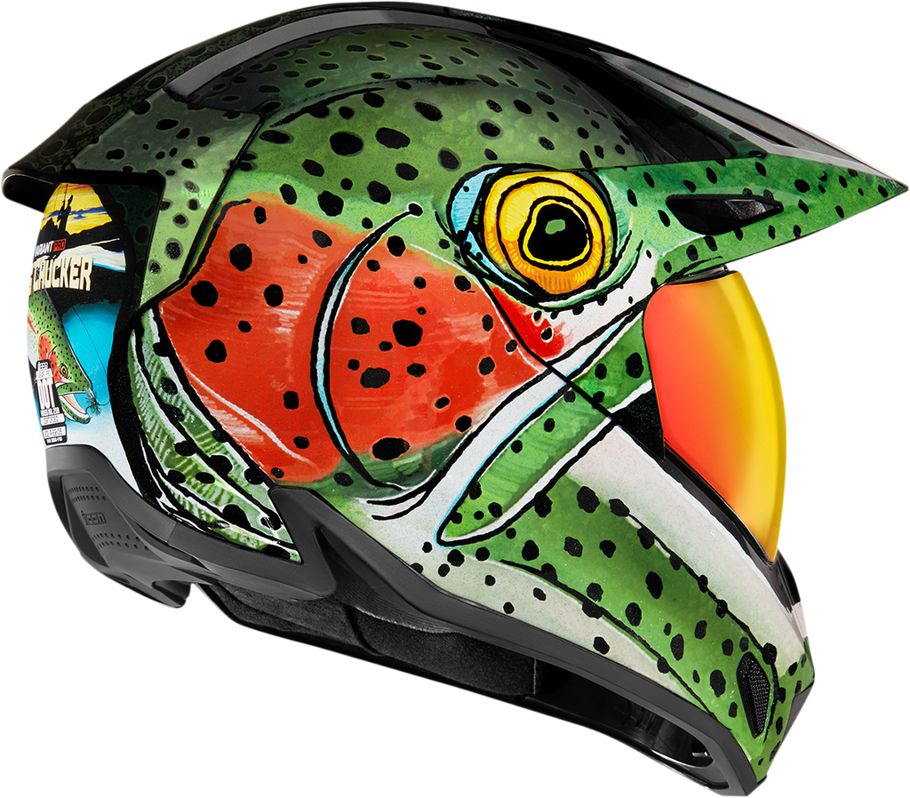 icon 1000 variant battlescar helmet ICON Variant Pro™ Helmet - Bug Chucker - Green